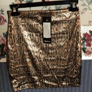 STYLEWISE SEQUIN SNAKE MINI SKIRT NWT